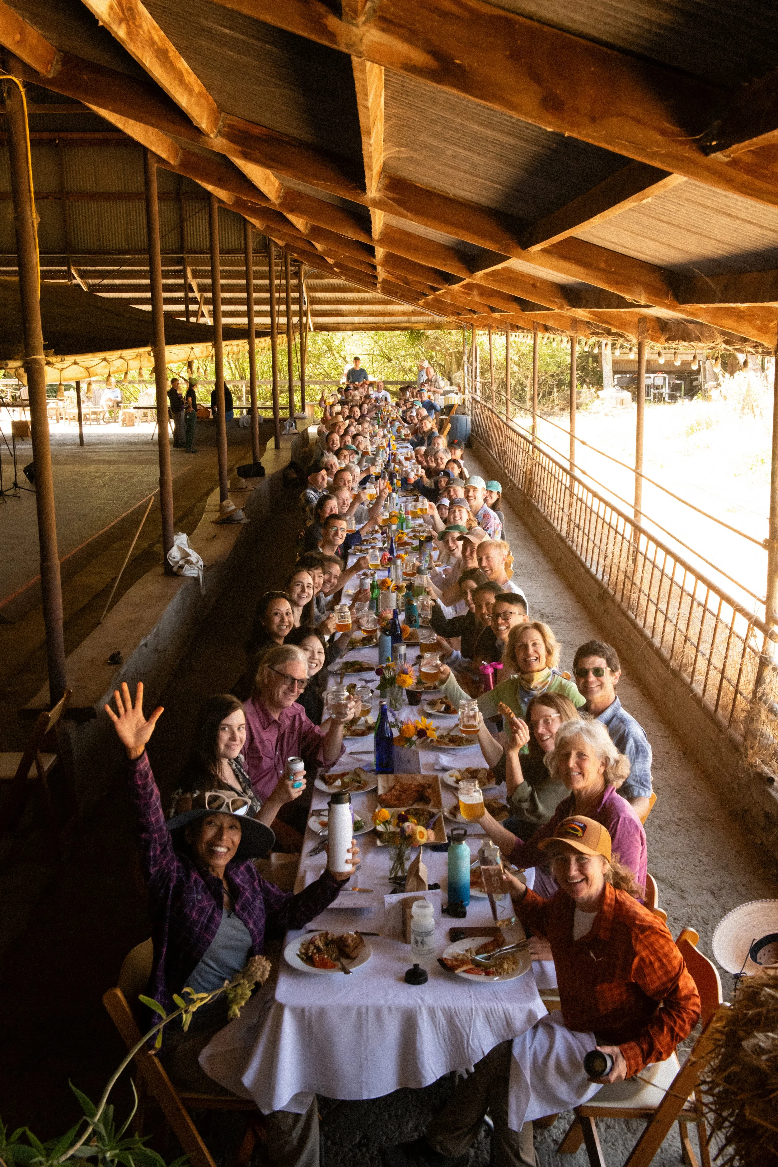 One long table, delicious food, and great conversation—the perfect ending to Harvest