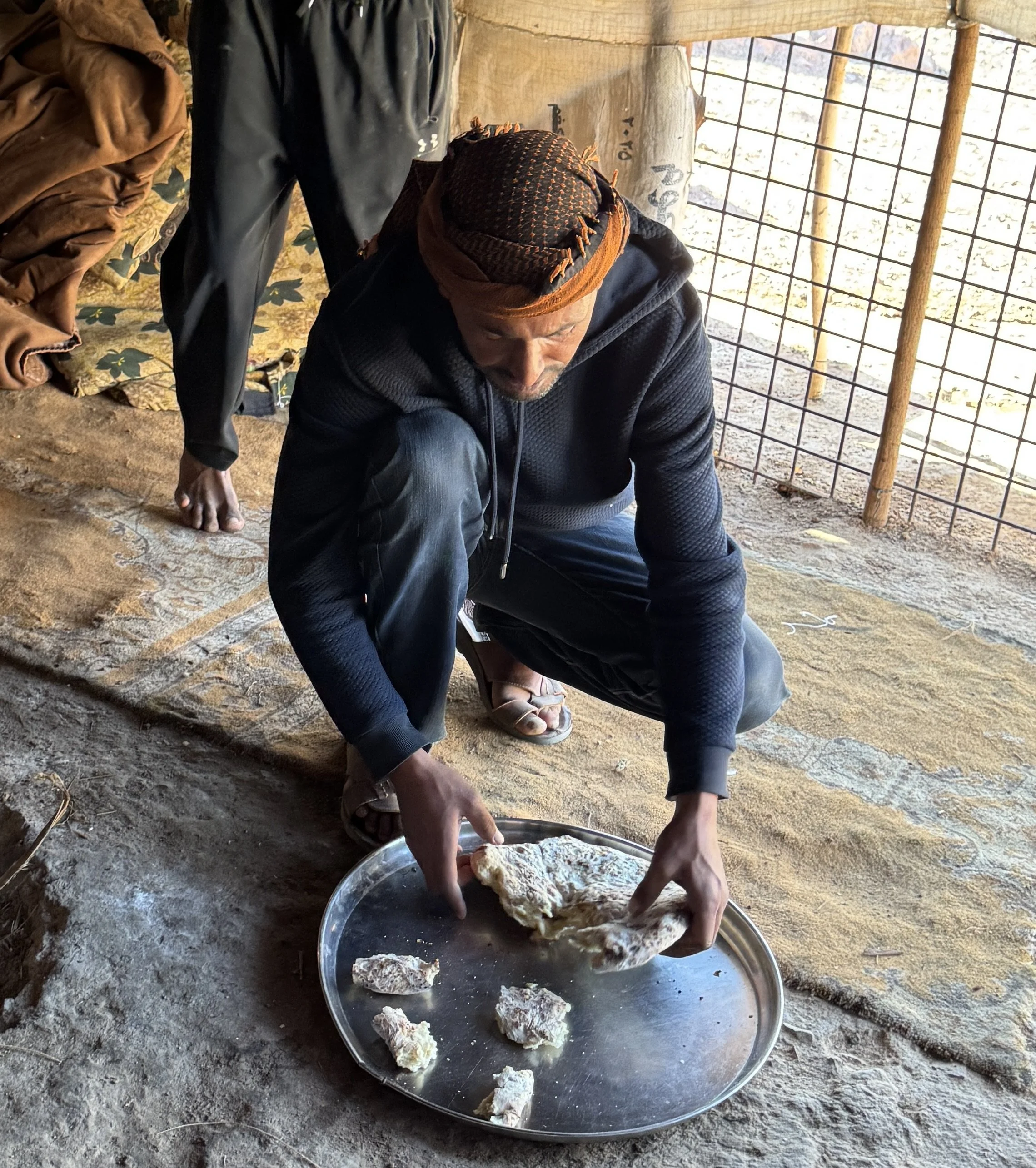 This is a simple bread that Bedouin families in all of Jordan eat daily. 