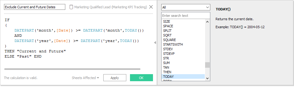 Tableau Tips Exclude Current Month And Year DigitalDuquette Tableau Tips Exclude Current Month And Year DigitalDuquette