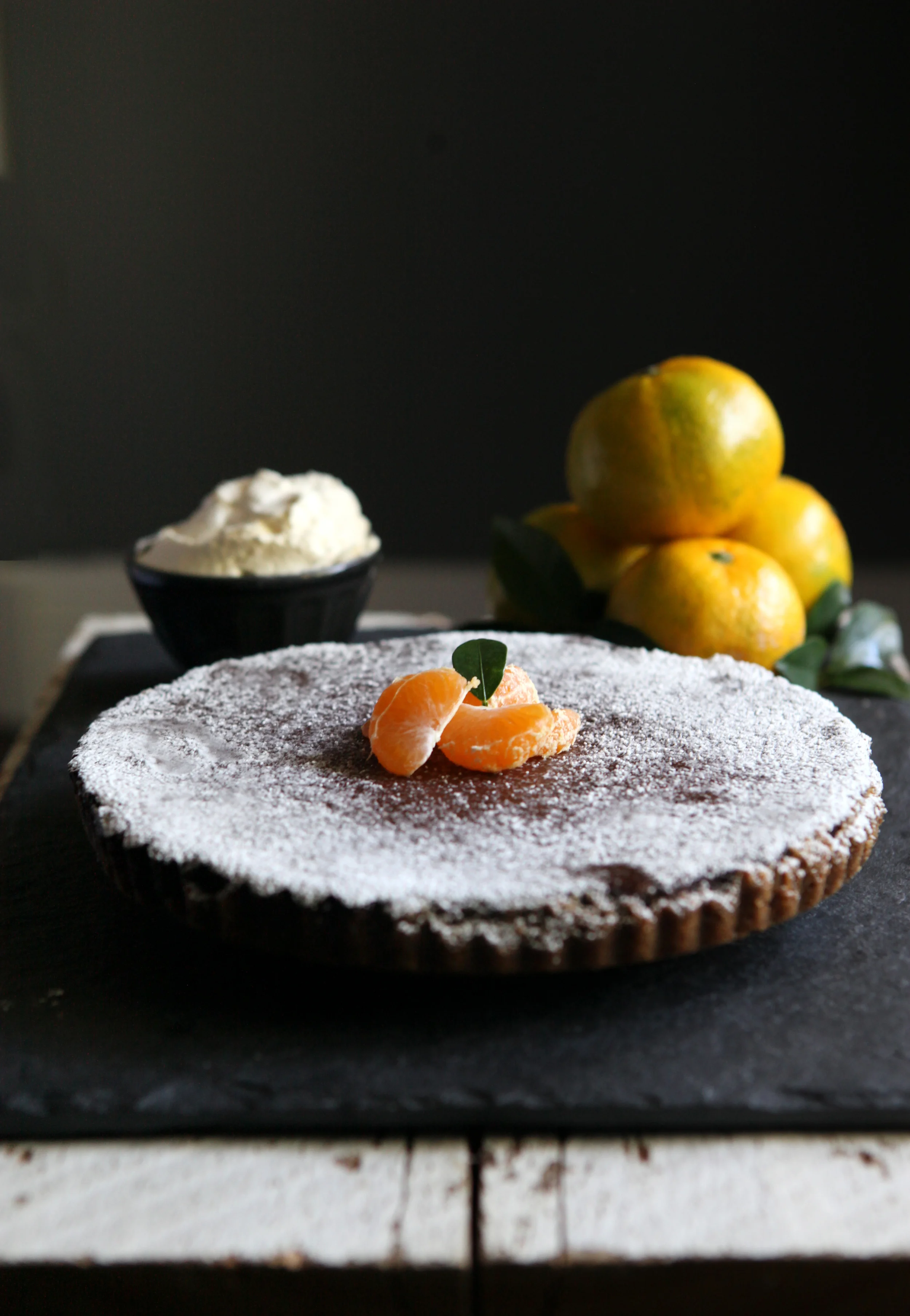 Satsuma Dark Chocolate Tart