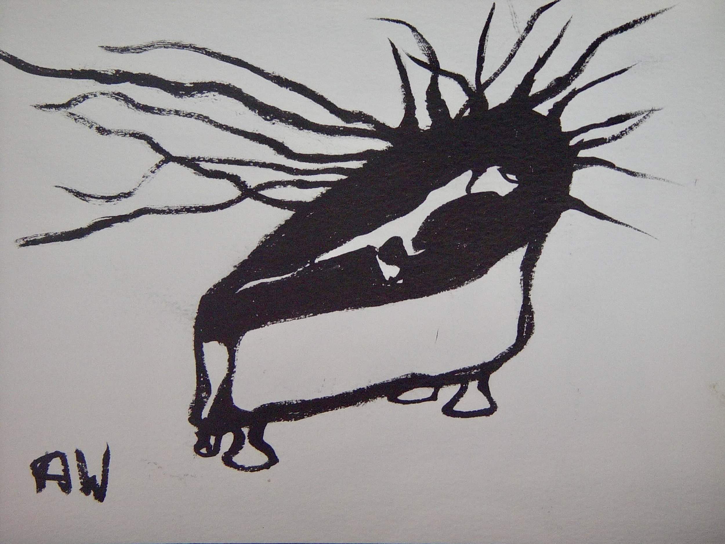 Drawing, Chinese ink