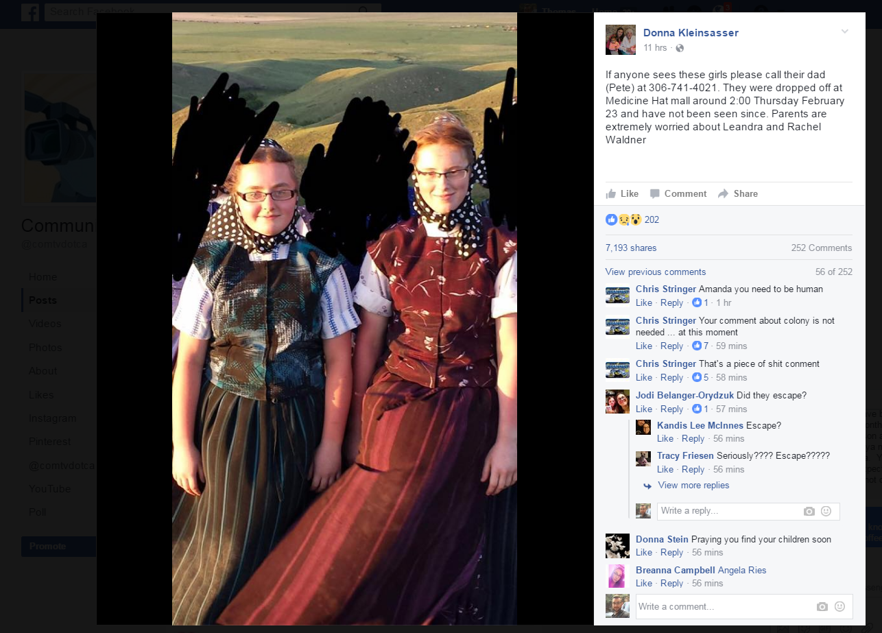 Missing Hutterite Girls