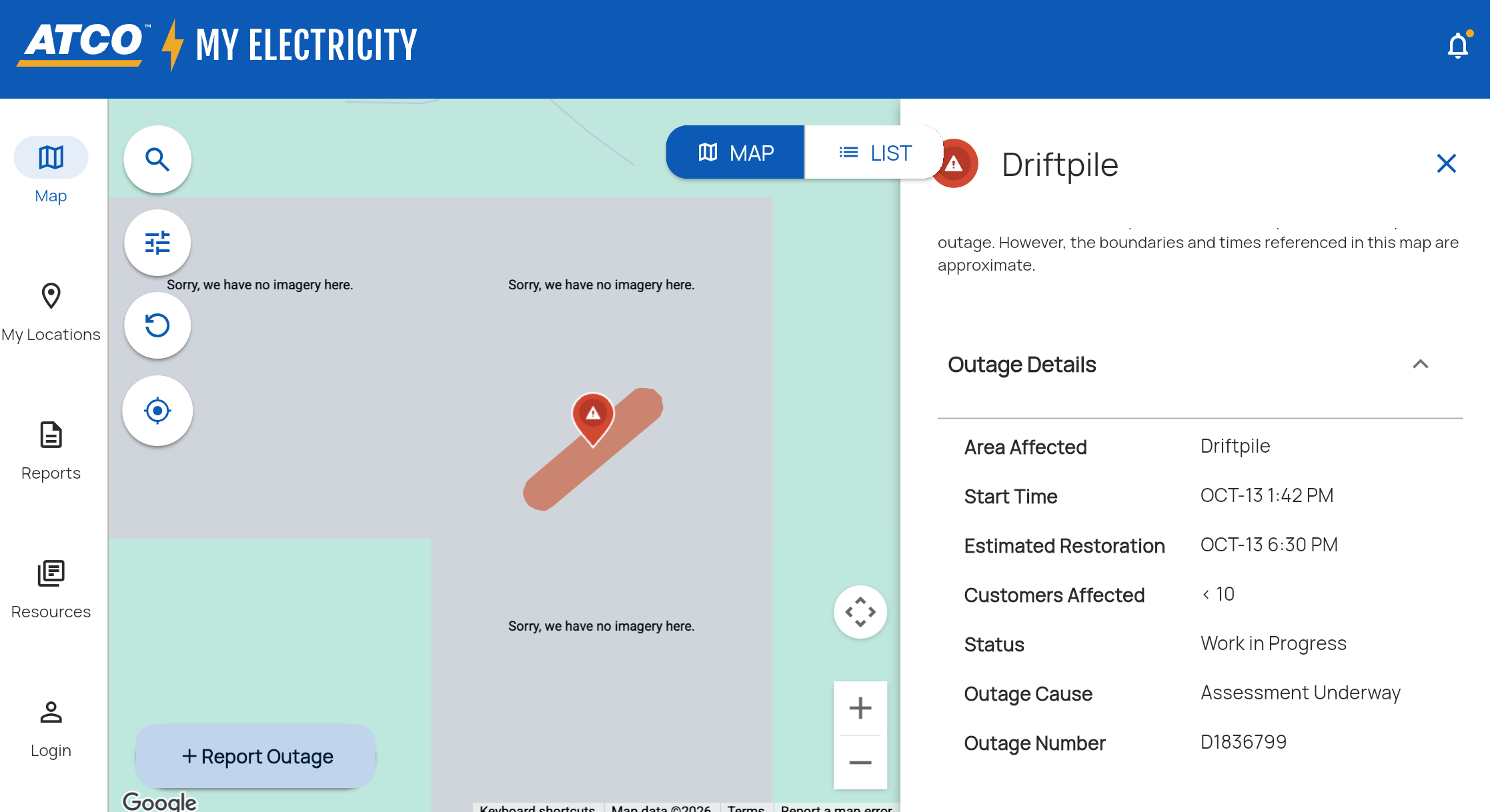 Courtesy of Atco - Map View