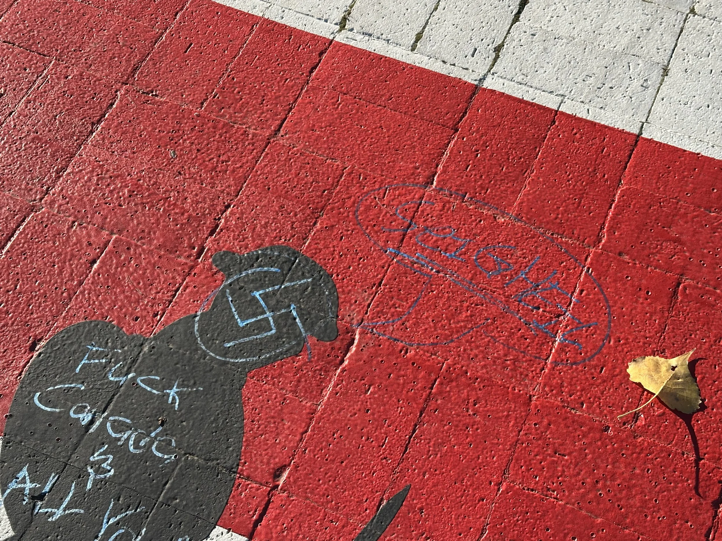 Hate Motivated Graffiti at Riverside Veterans Memorial Park