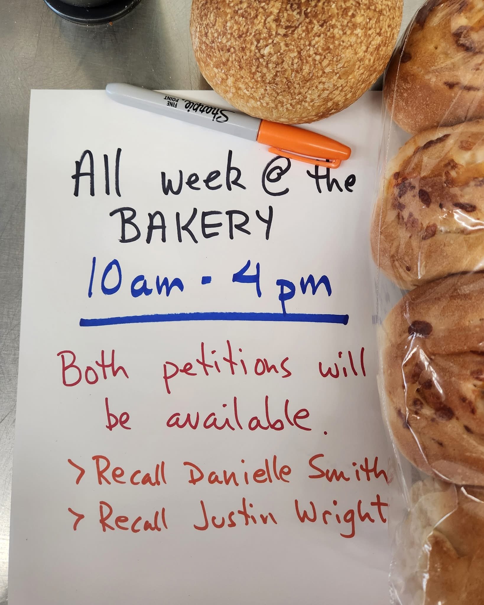 McBrides Bakery hosts Recall Canvassers. Separatists call re: Canvassers