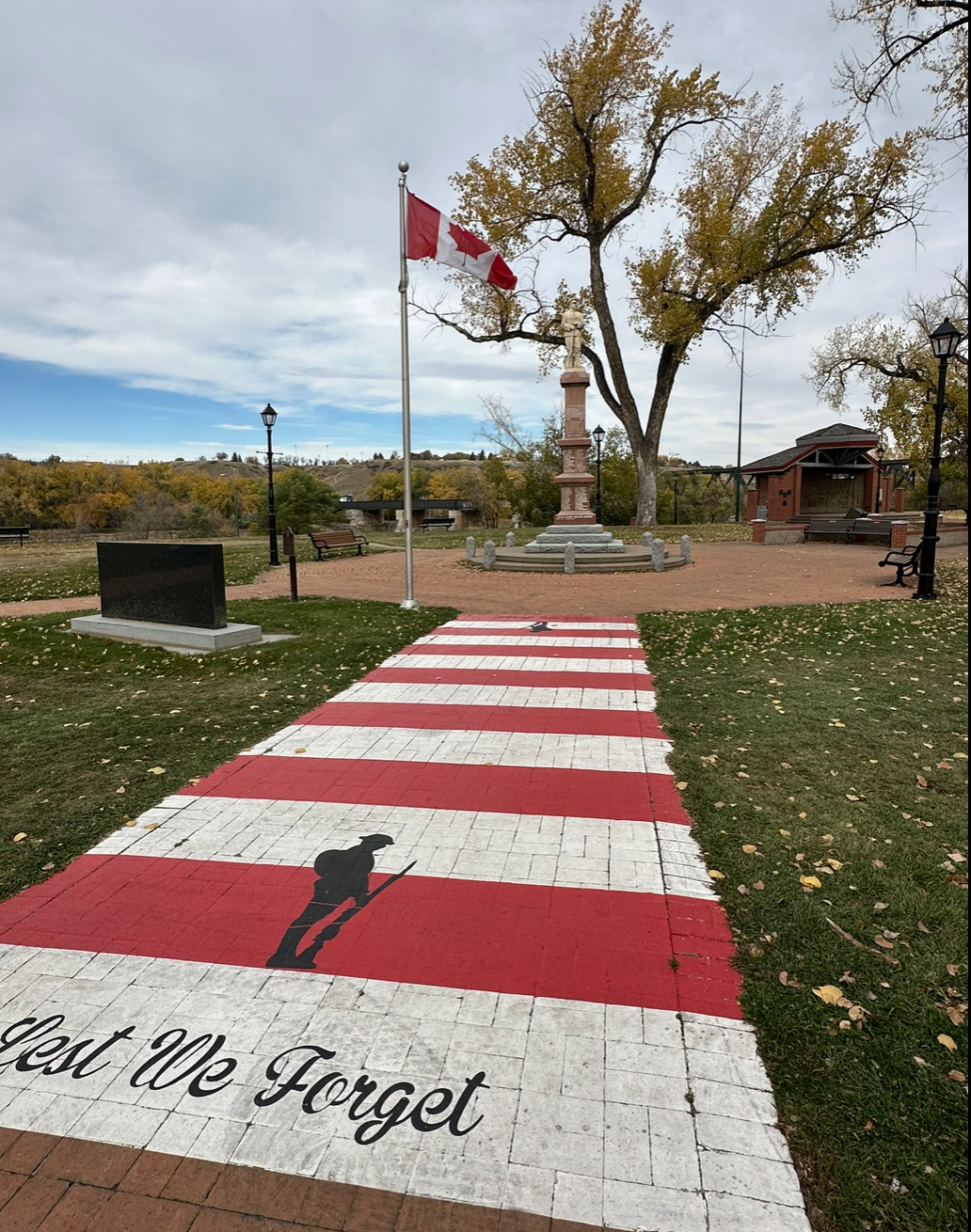Update: More Graffiti Appeared Overnight - Hate Motivated graffiti appears on Medicine Hat veterans' Walk