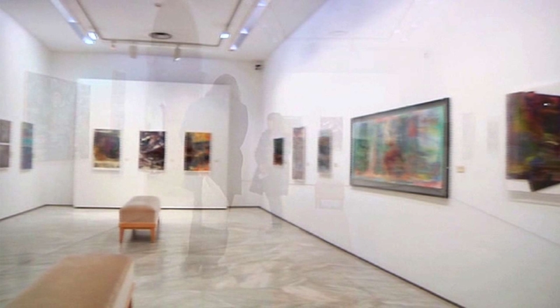 Installation photo of YR's retrospective exhibition at the Museum of Fine Arts of Asturias in 2009