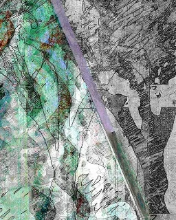 Detail from Triangulation #87 - twisted trees
