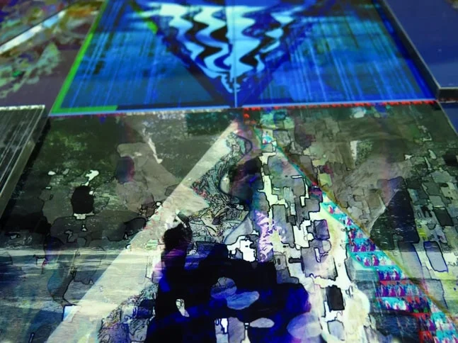 Detail from the Triangulation panel titled Water . Photo by Jesús Pozo.