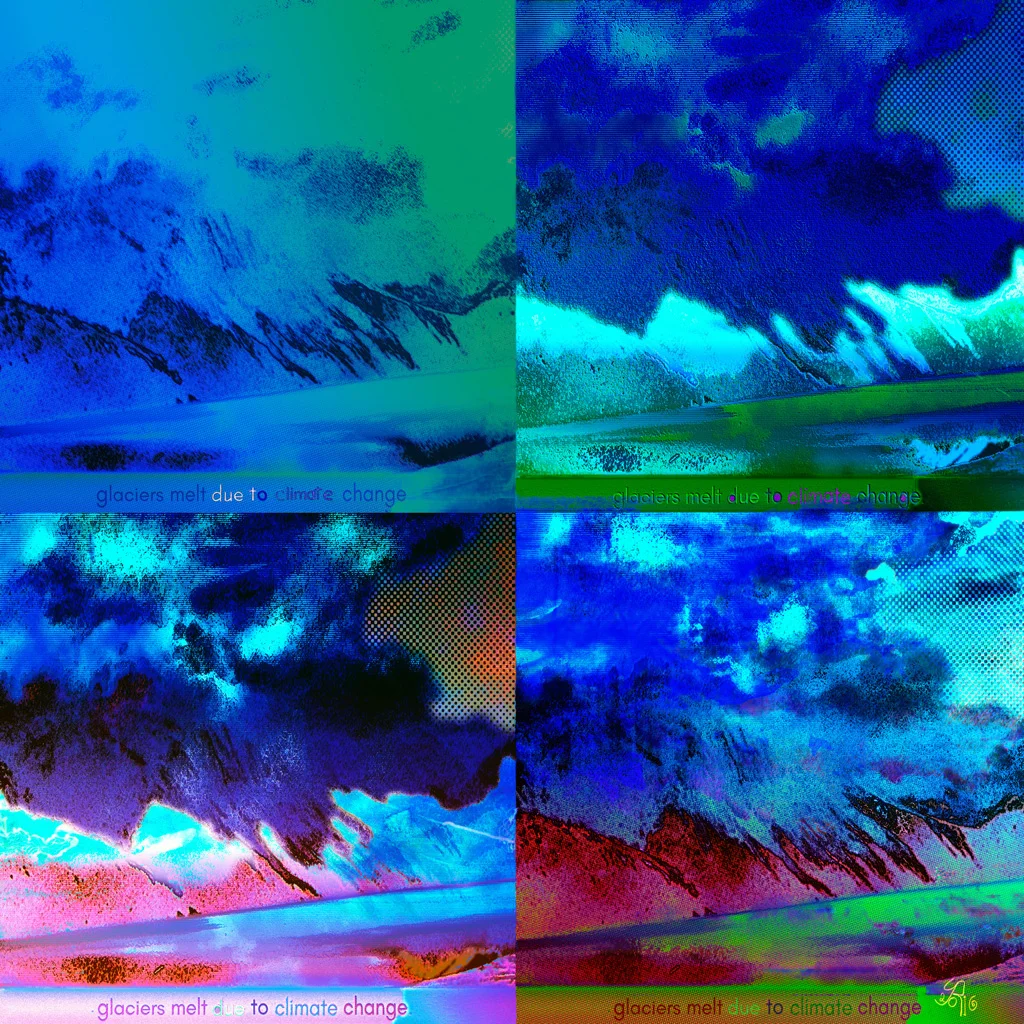 Due to Climate Change Digital C-Print, 96 x 96 cm Four moments in Turnagain Arm (Anchorage, Alaska)
