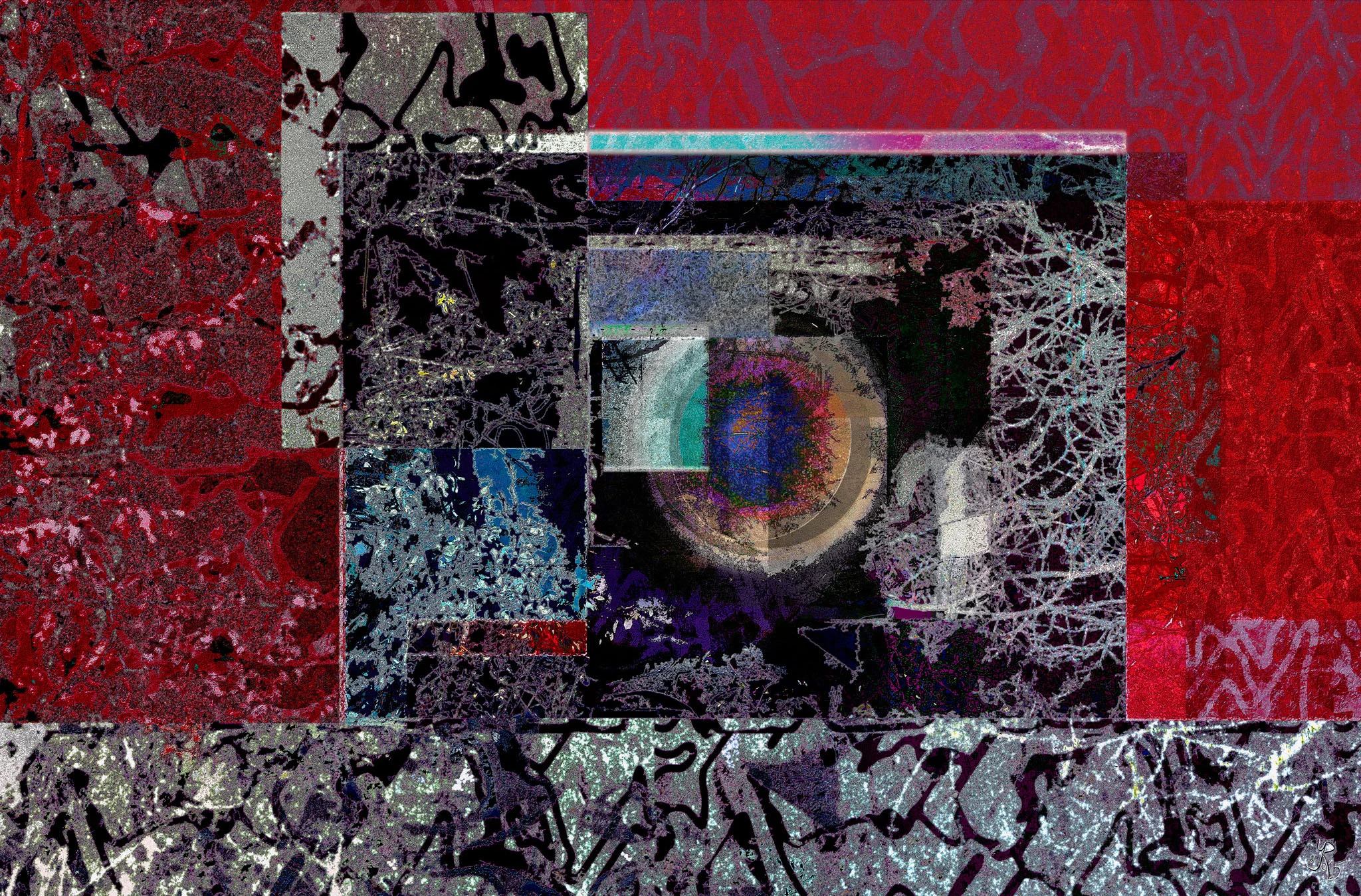 Moon Behind Trees Digital C-Print, 50 x 75 cm 
