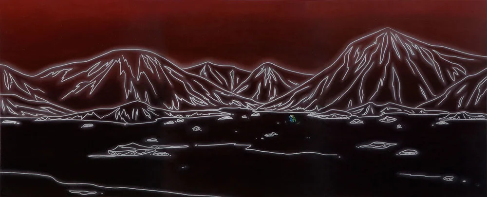姑射山 之一 Miao-Ku-Yi Mountain I (1202.02.10) 布面油画 Oil On Canvas / 471×190 Cm / 2012