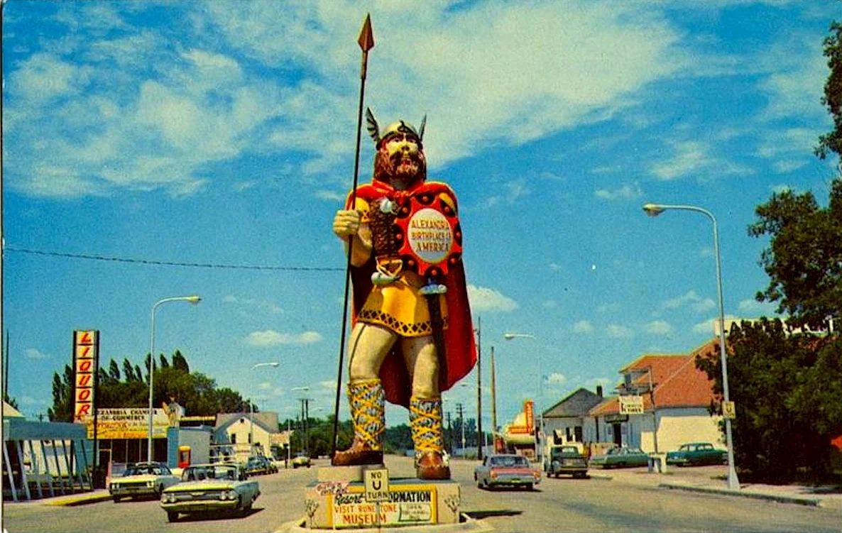 Postcard depicting incredible excitement found in Alexandria, MN