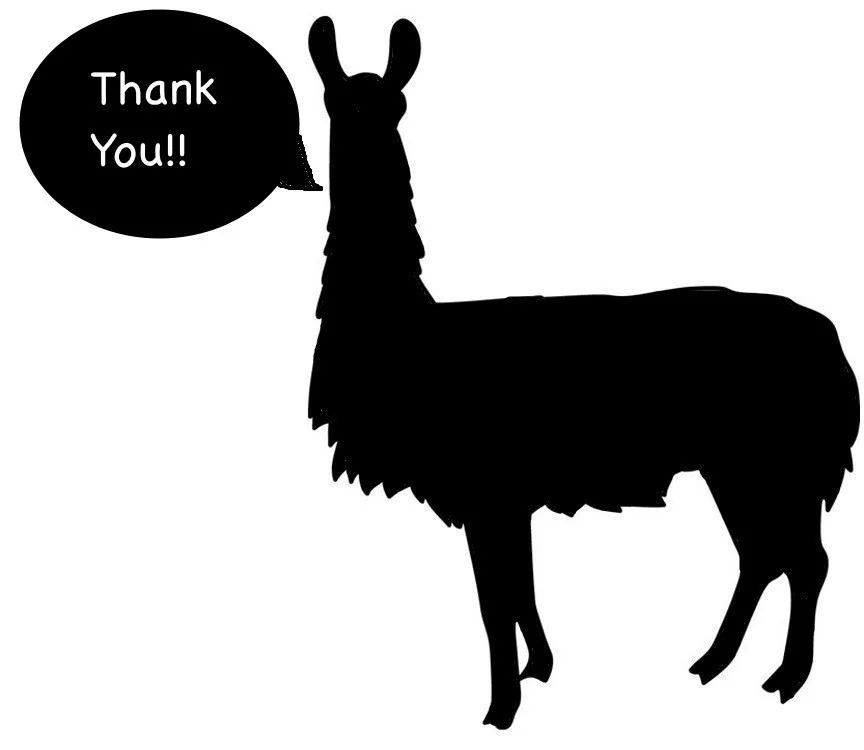 Bob the Thanksgiving Llama wanted to help me give thanks. Thanks, Bob!
