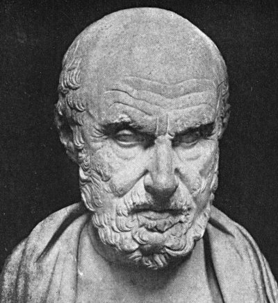 This image of Hippocrates bears a striking resemblance to the famous starship captain Jean Luc Picard, a fact that will be noted by many future historians. Historians are (will be) unsure, however, if Hippocrates ever referred to any of his assistants as "number one" or ever uttered the words, "make it so."