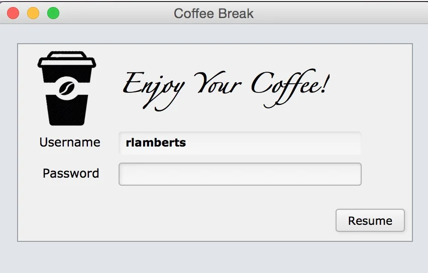 This is what you get when you press on that coffee cup!
