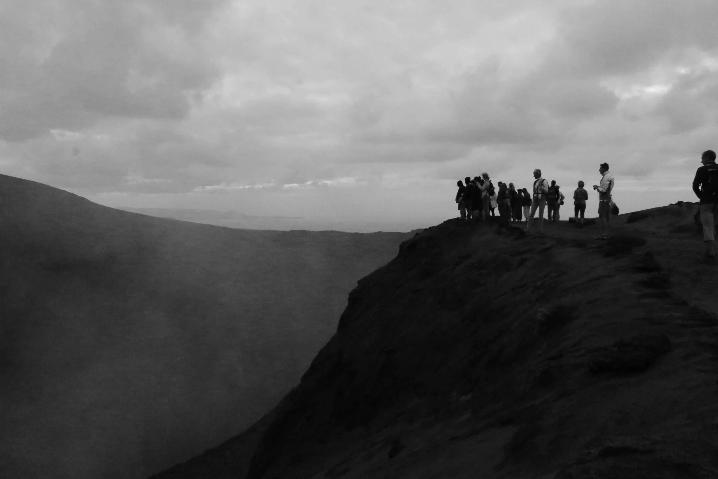People on our side of the volcano...