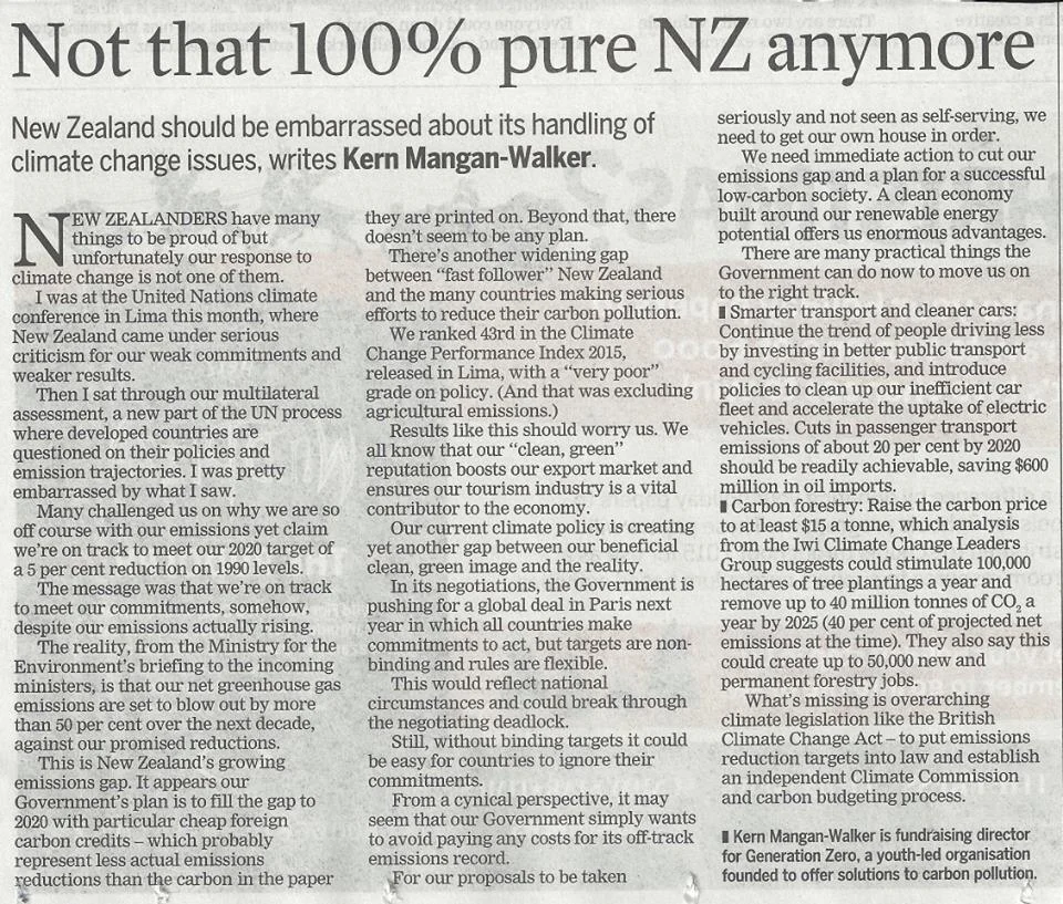 The opinion piece as it was published by the Dominion Post on Thursday the 18th of December. Note that there have been&nbsp;some editorial changes.