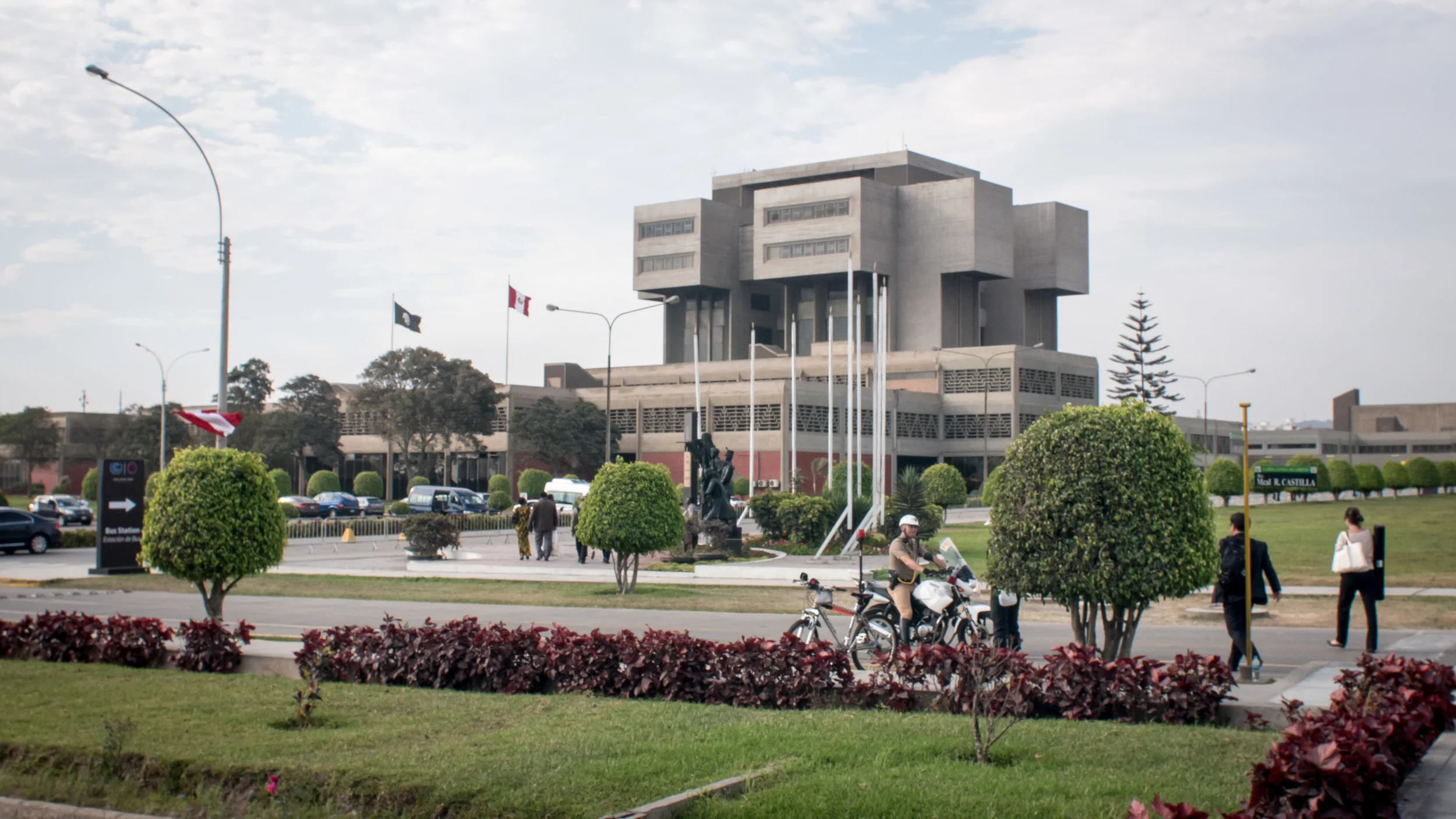 Peru's Pentagonito - the military headquarters sitting next to the conference centre.
