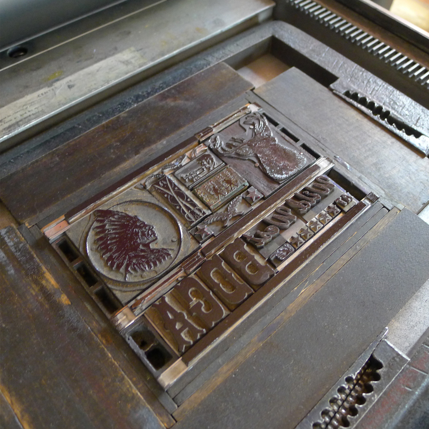 Test print for announcement card with Union Press