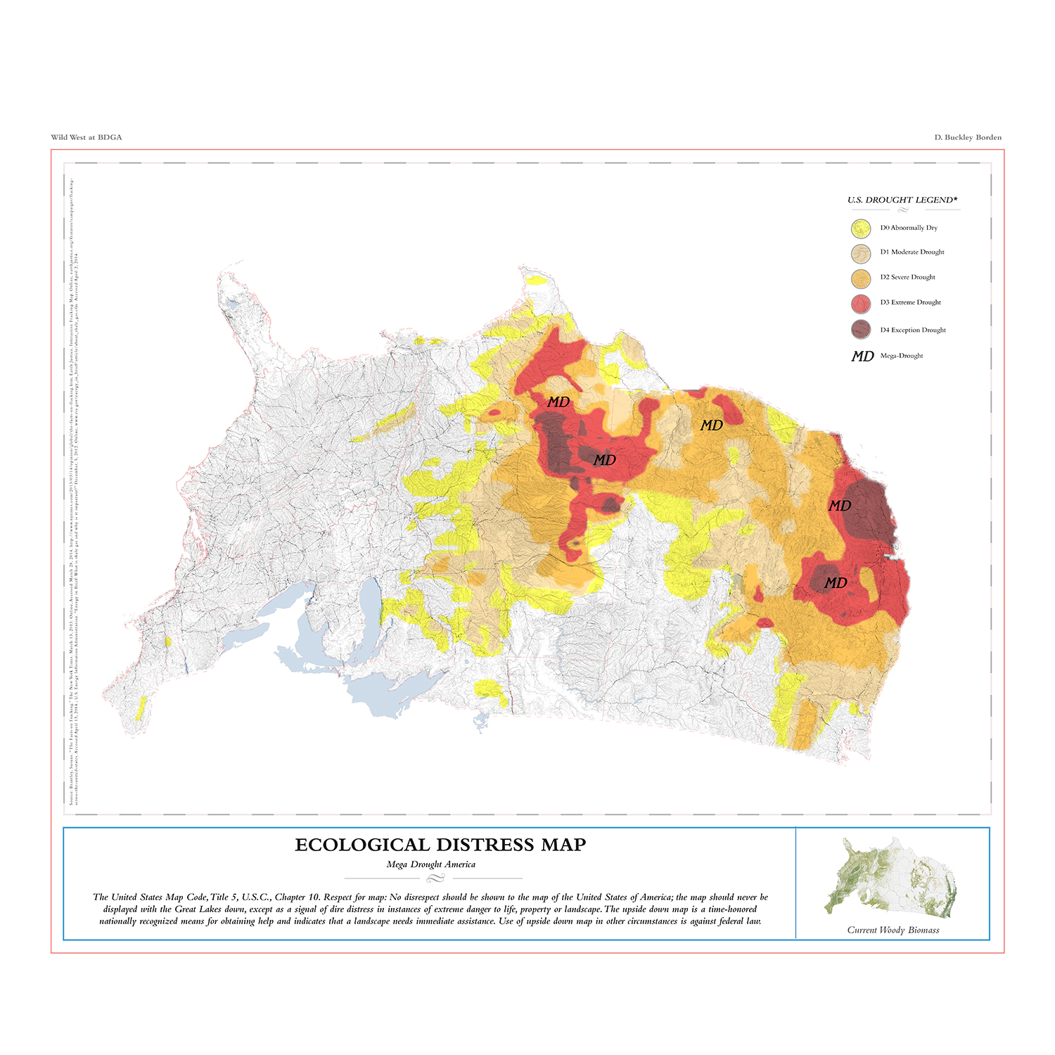 Ecological Distress Map: Mega Drought America