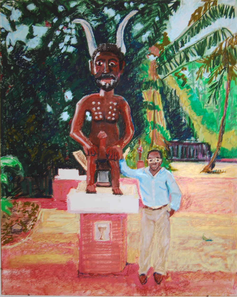 Ismaila Biaye in Sacred Garden in Ouidah, Benin, 2002.