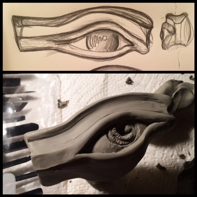 Eye Sculpture Process