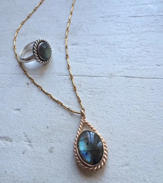 Labradorite Ring and Pendant