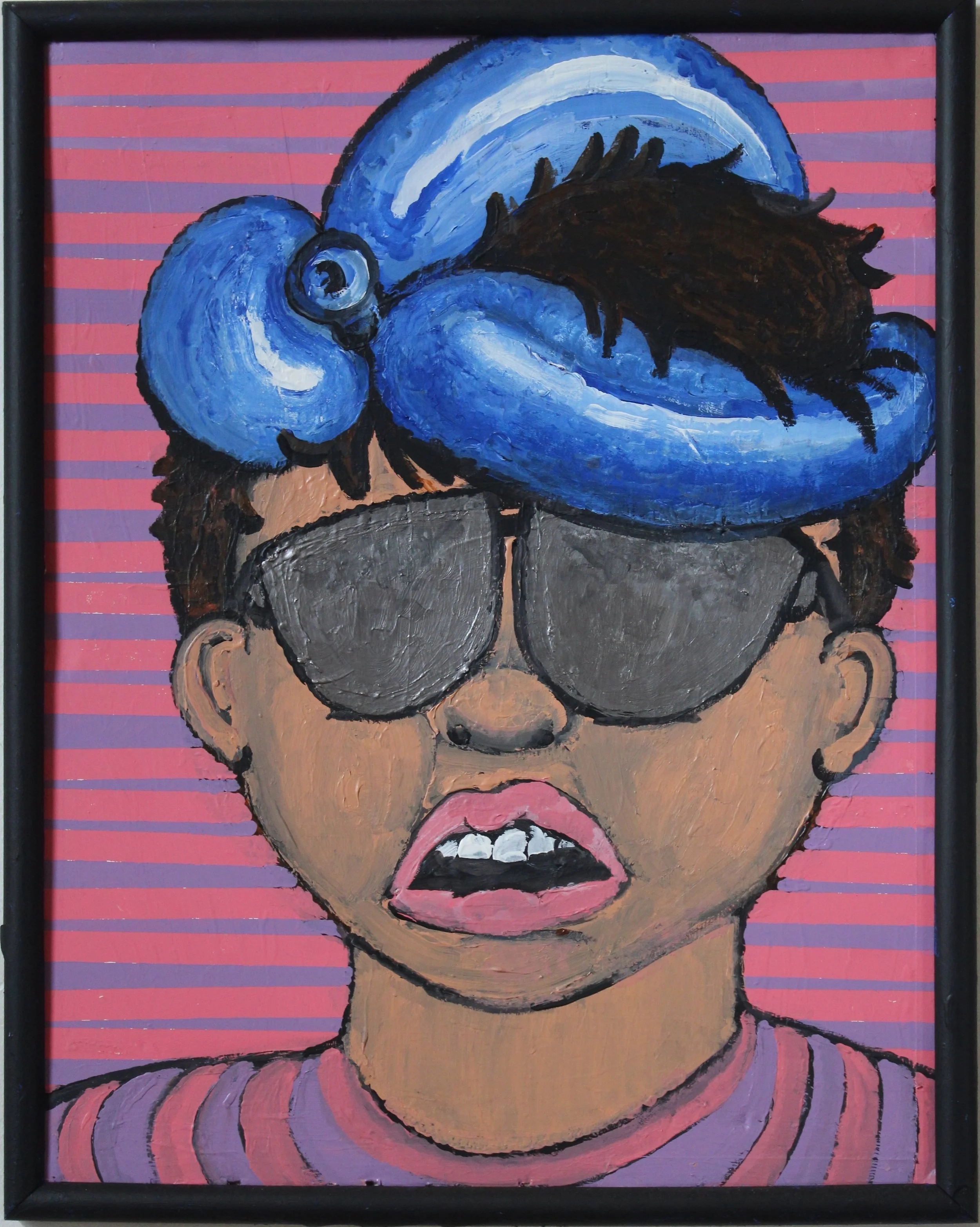 a man w/ balloon hat