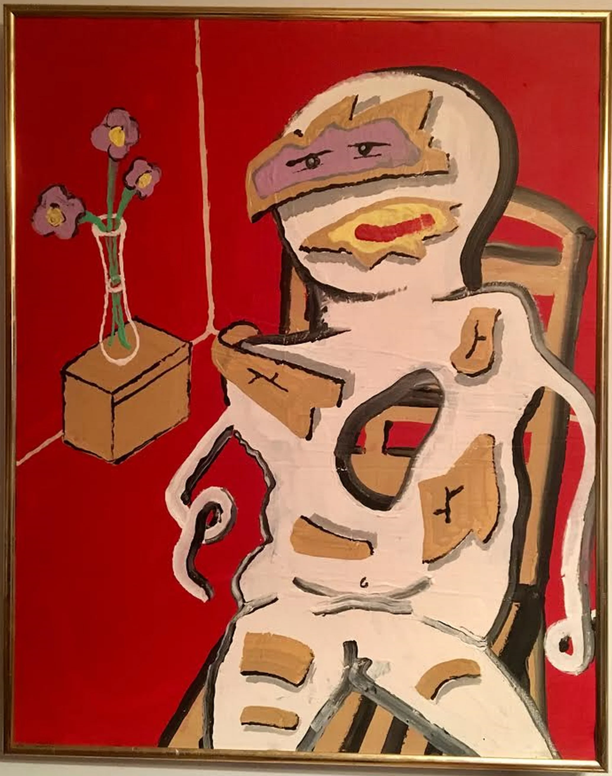 man in armchair