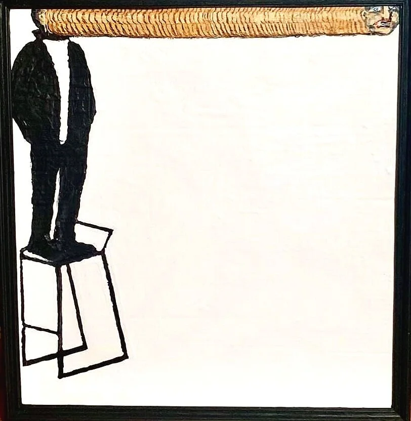 a person standing on a chair & doing it quite peculiarly