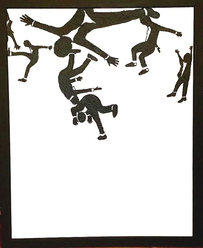 ppl falling bc of a bridge collapsing during a parade