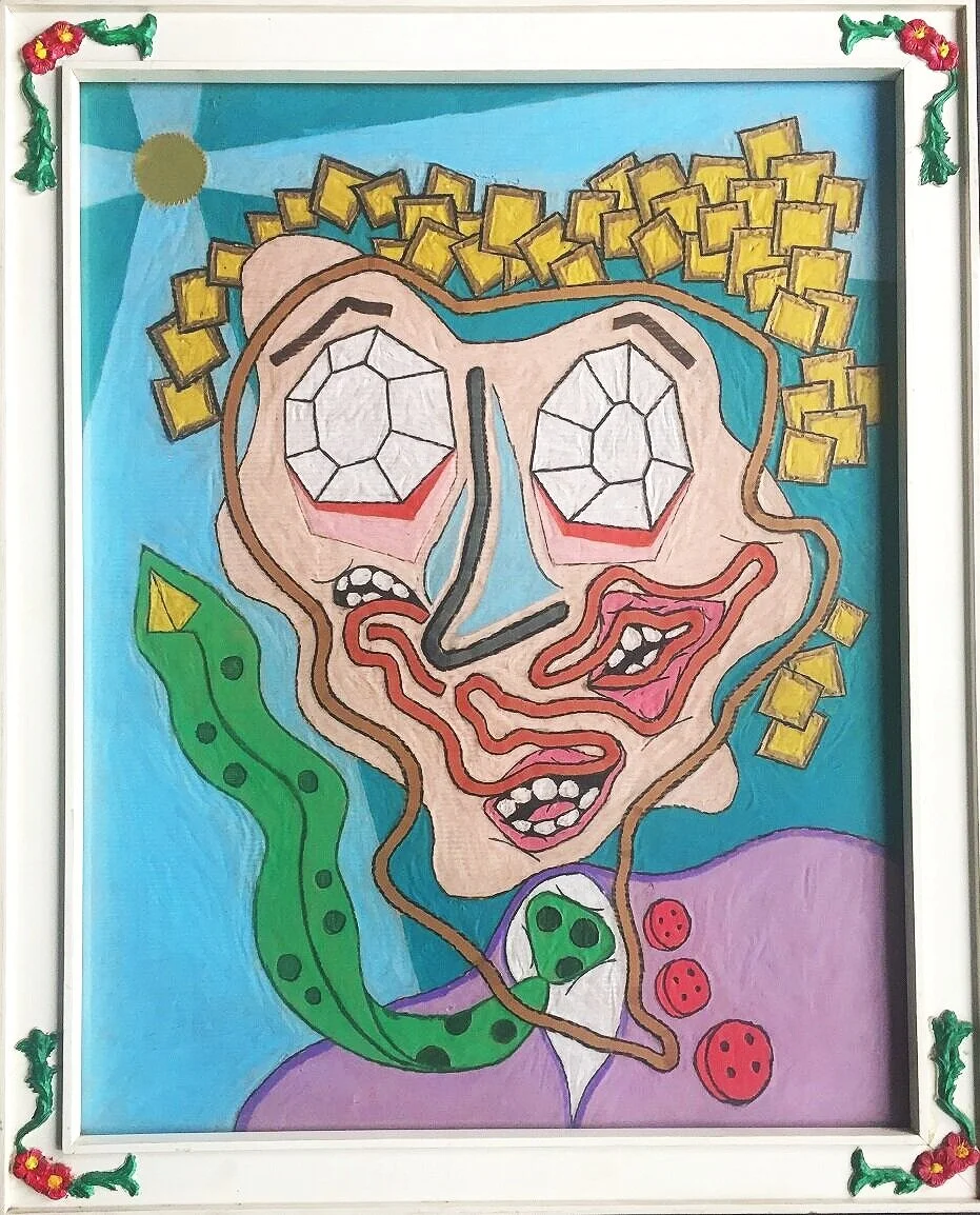 smiling man w/ tie flying in the wind