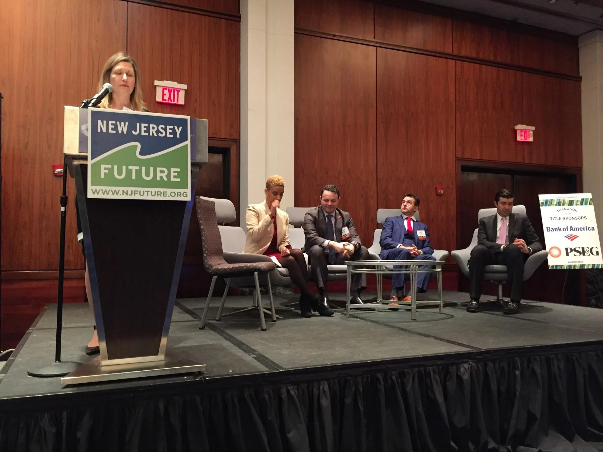 Opening panel (l to r): Jennifer Vey, Aisha Glover, Andre Sayegh, Eugene Diaz, Tim Sullivan