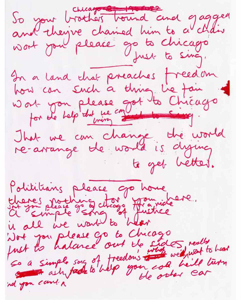 Graham Nash Manuscript