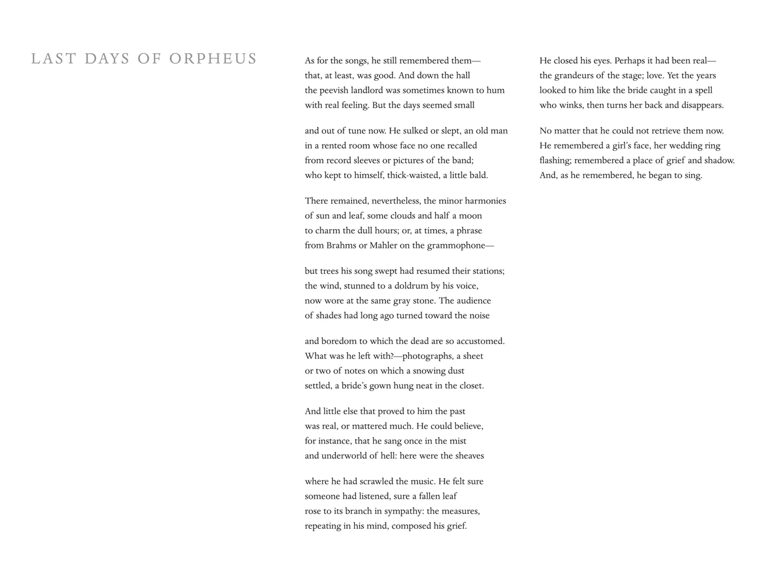 Morri Creech, The Book of Life