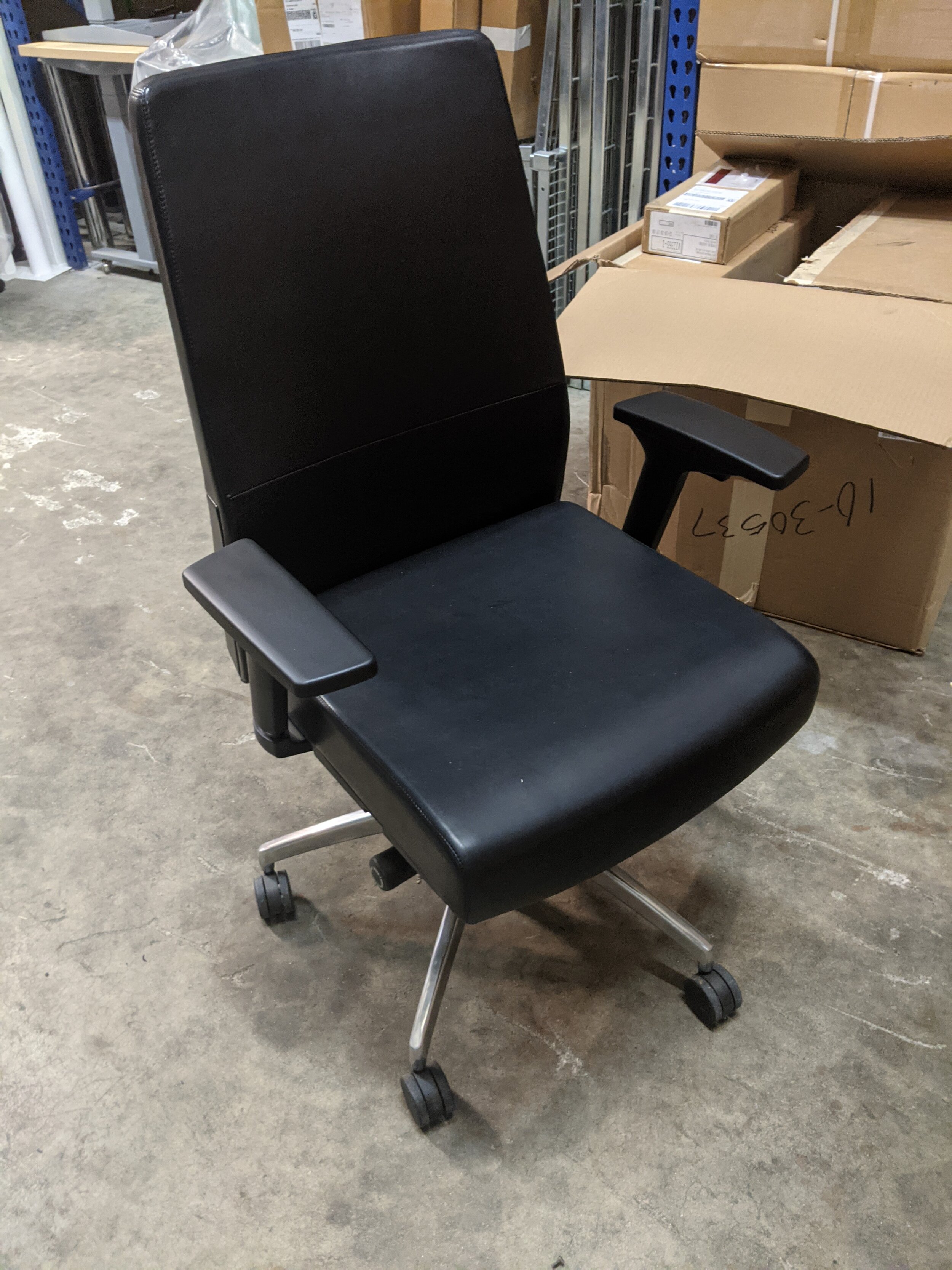 Black Faux Leather Task Chair