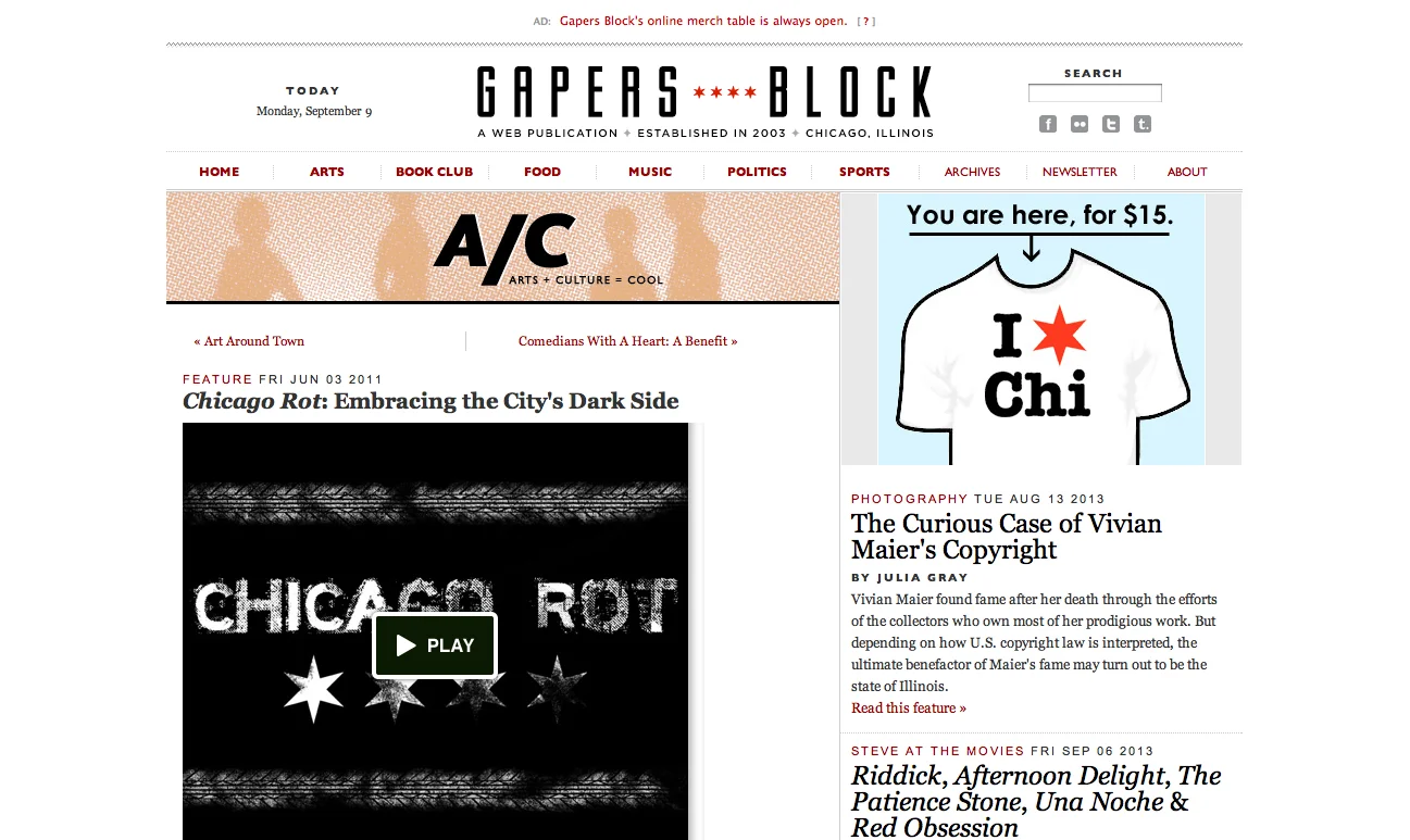 Andy Daglas stopped by the Rot office to check out the rot thats been lingering in the Merchandise Mart. Gapers Block