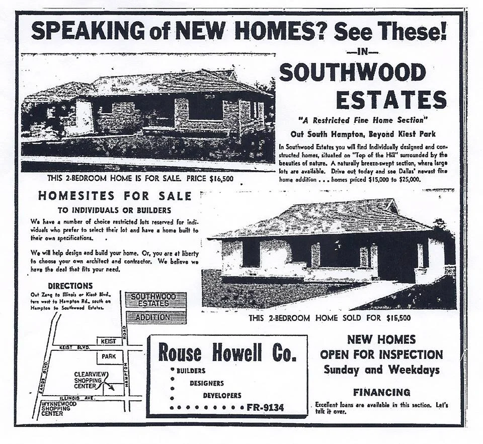 Before Kiestwood...Southwood Estates — Kiestwood Historical Homeowners