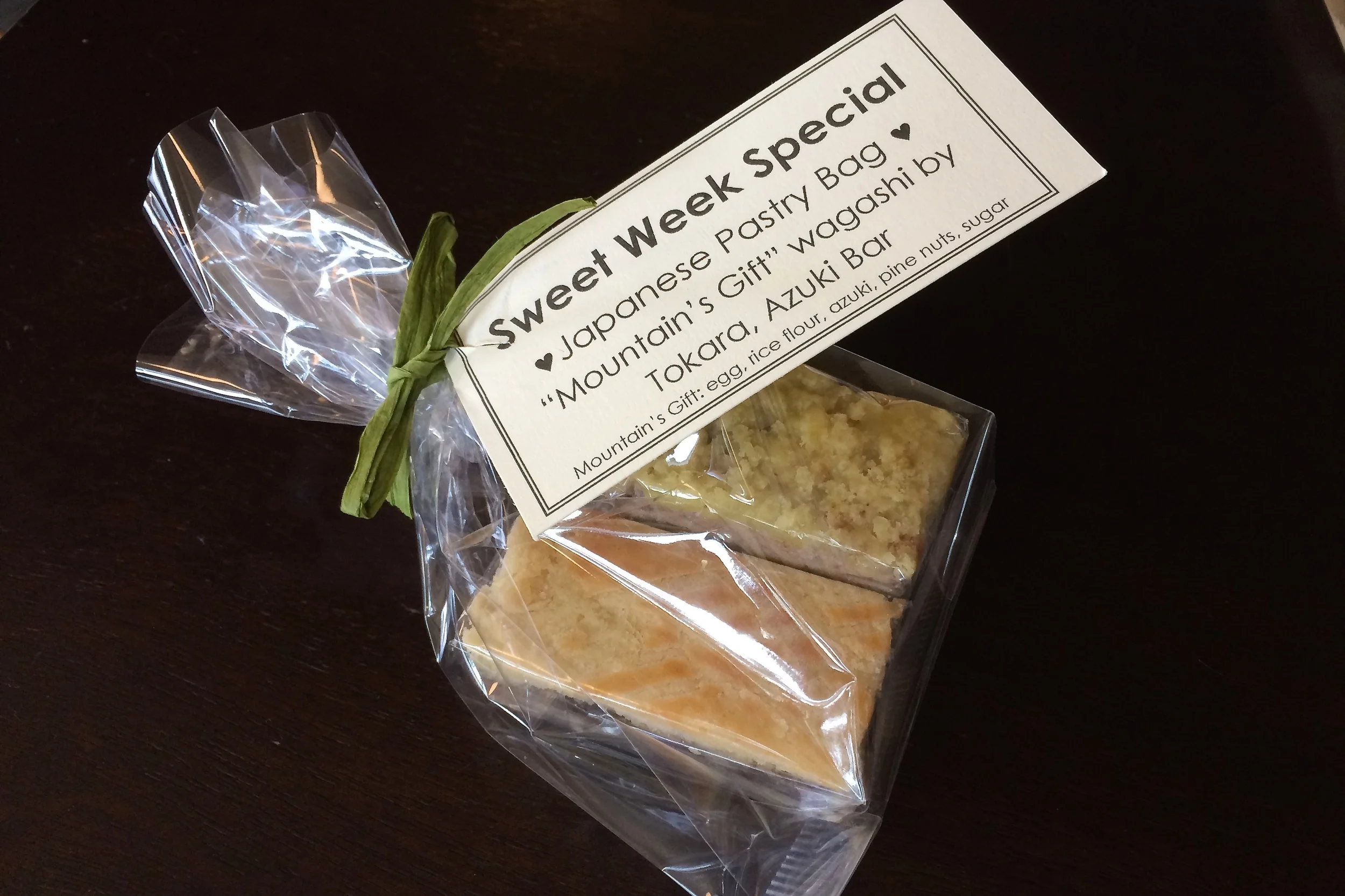 Fresh Flours: "Mountain's Gift" wagashi and azuki bar