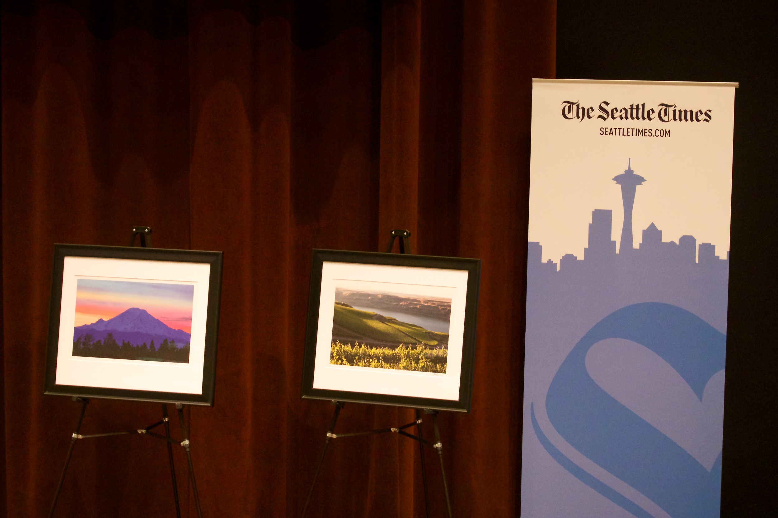 Signed prints given away in a drawing.