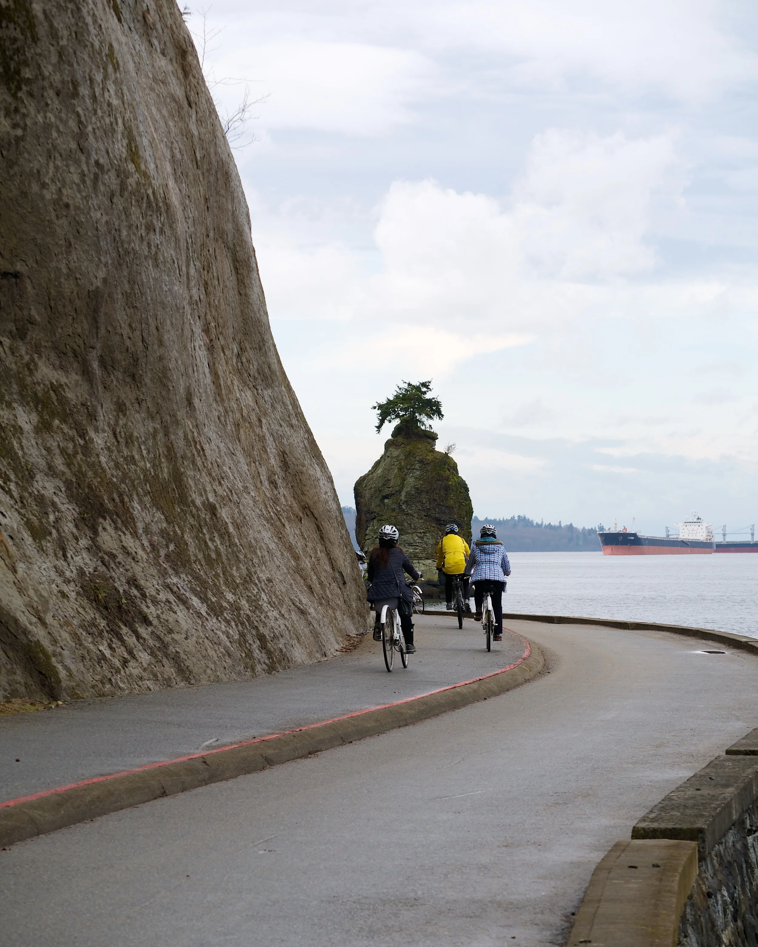 Bikers in the bike lane. Some places got down to about half this wide.