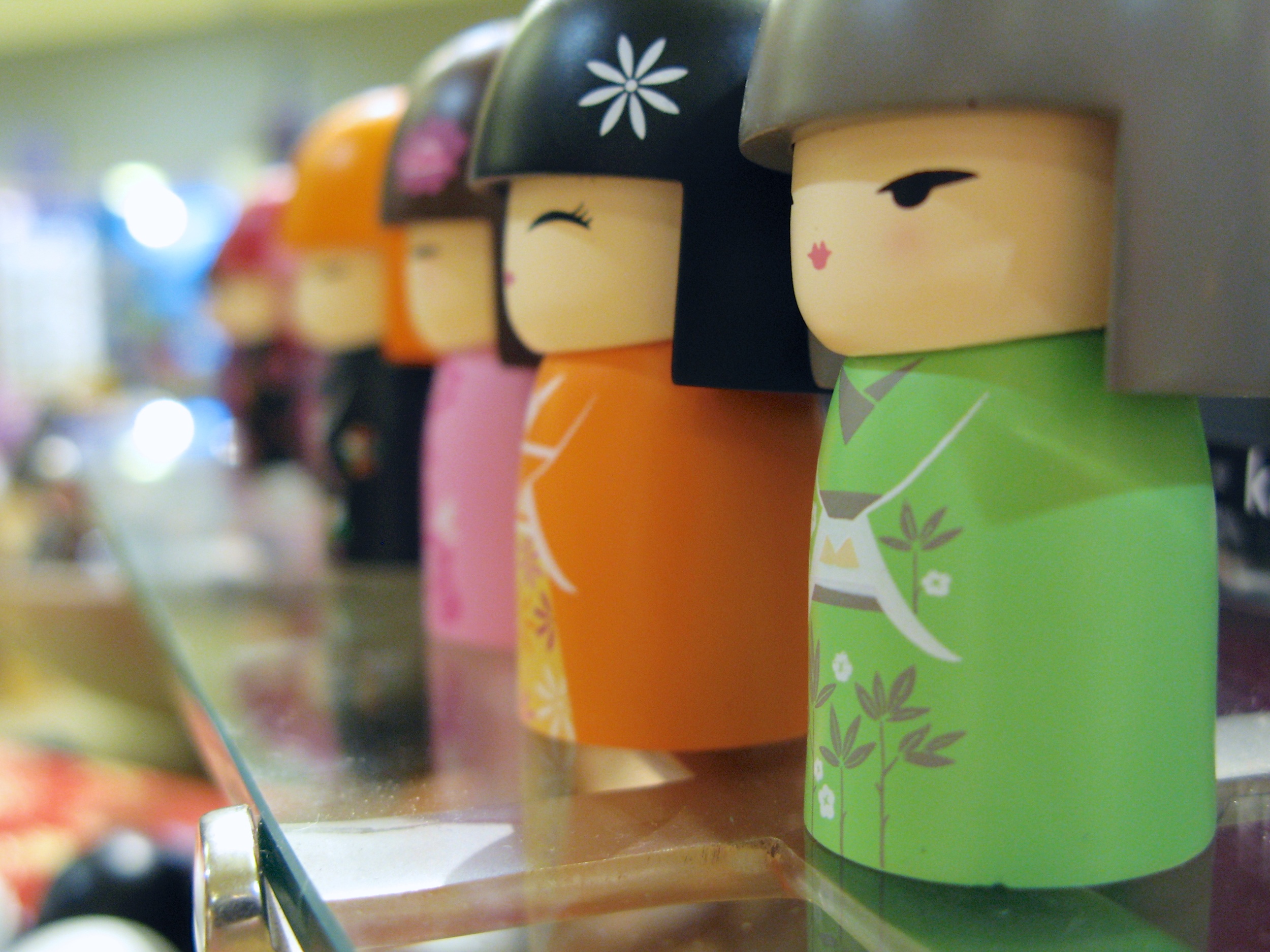 Kokeshi keychains