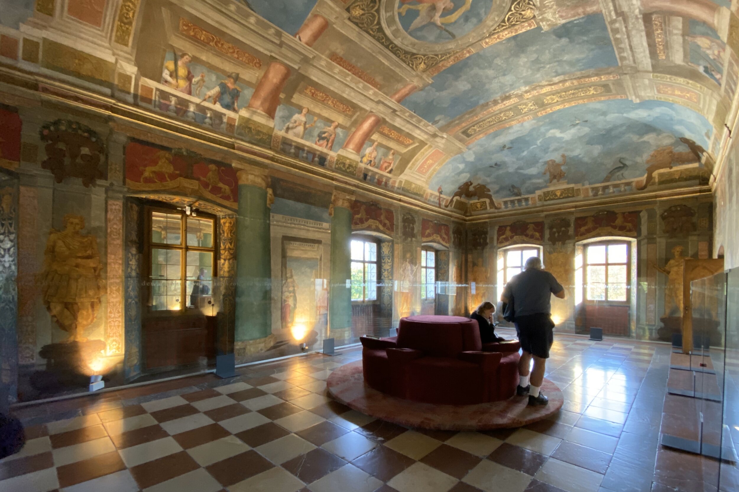  Ceremonial hall decorated by Fra Arsenio Mascagni, the Italian-born court painter 
