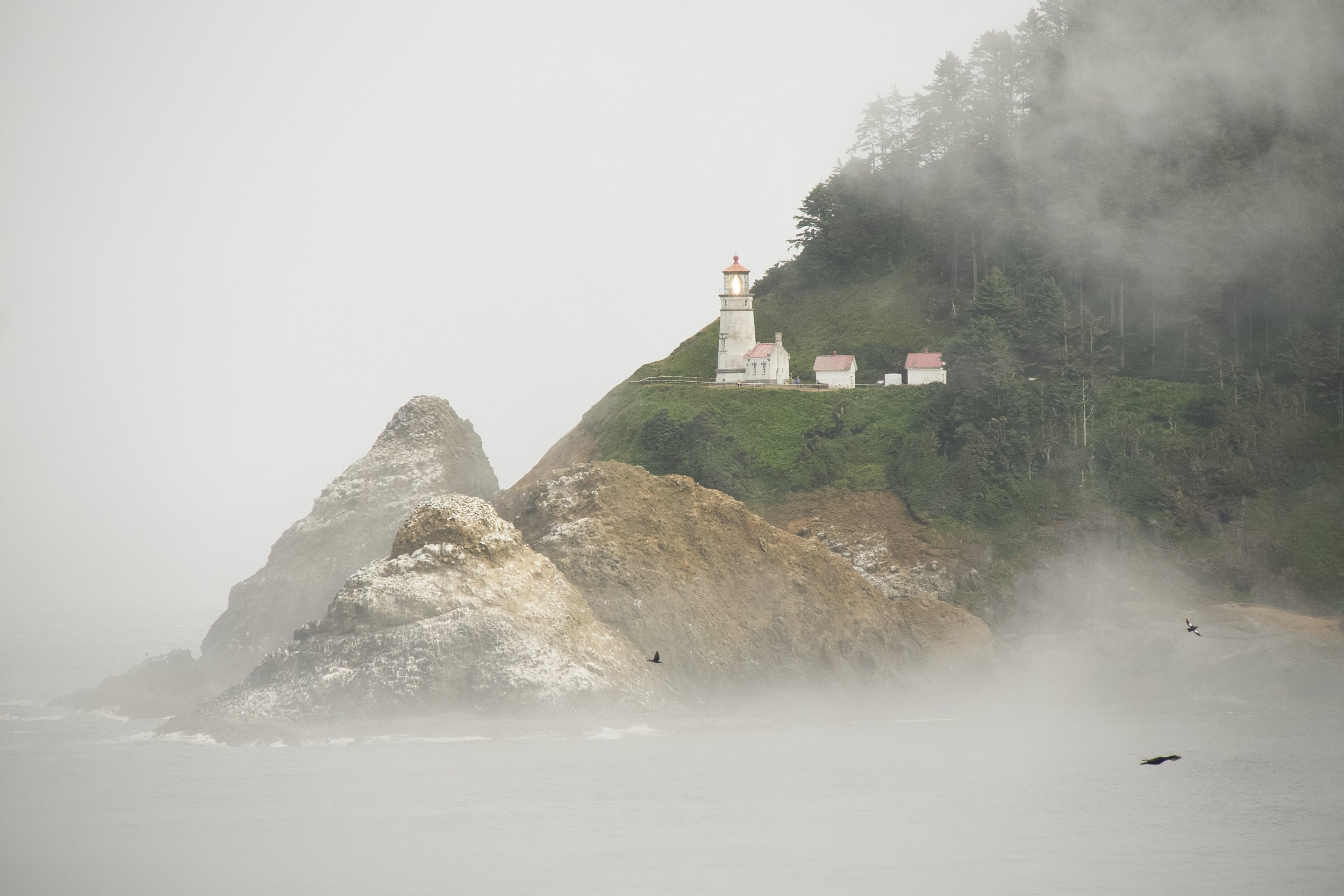 Heceta Head Lightouse with light