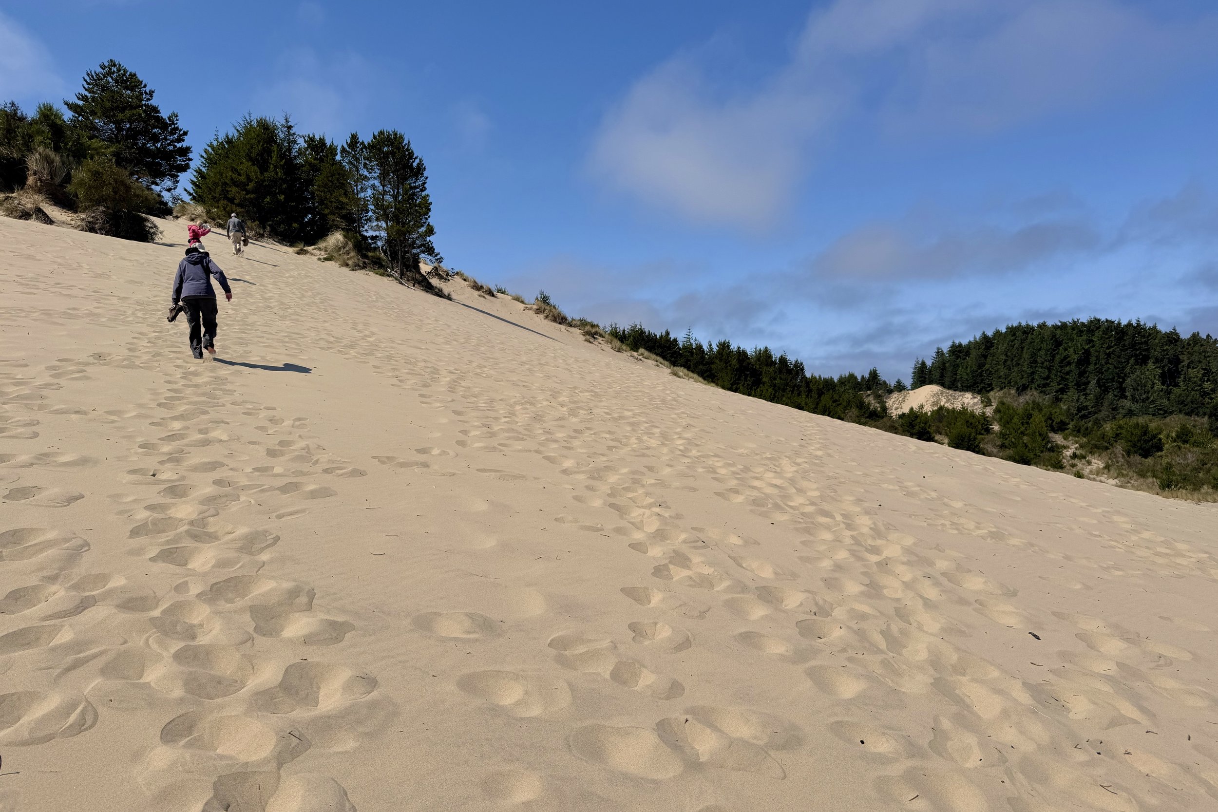 Going up the sand dune