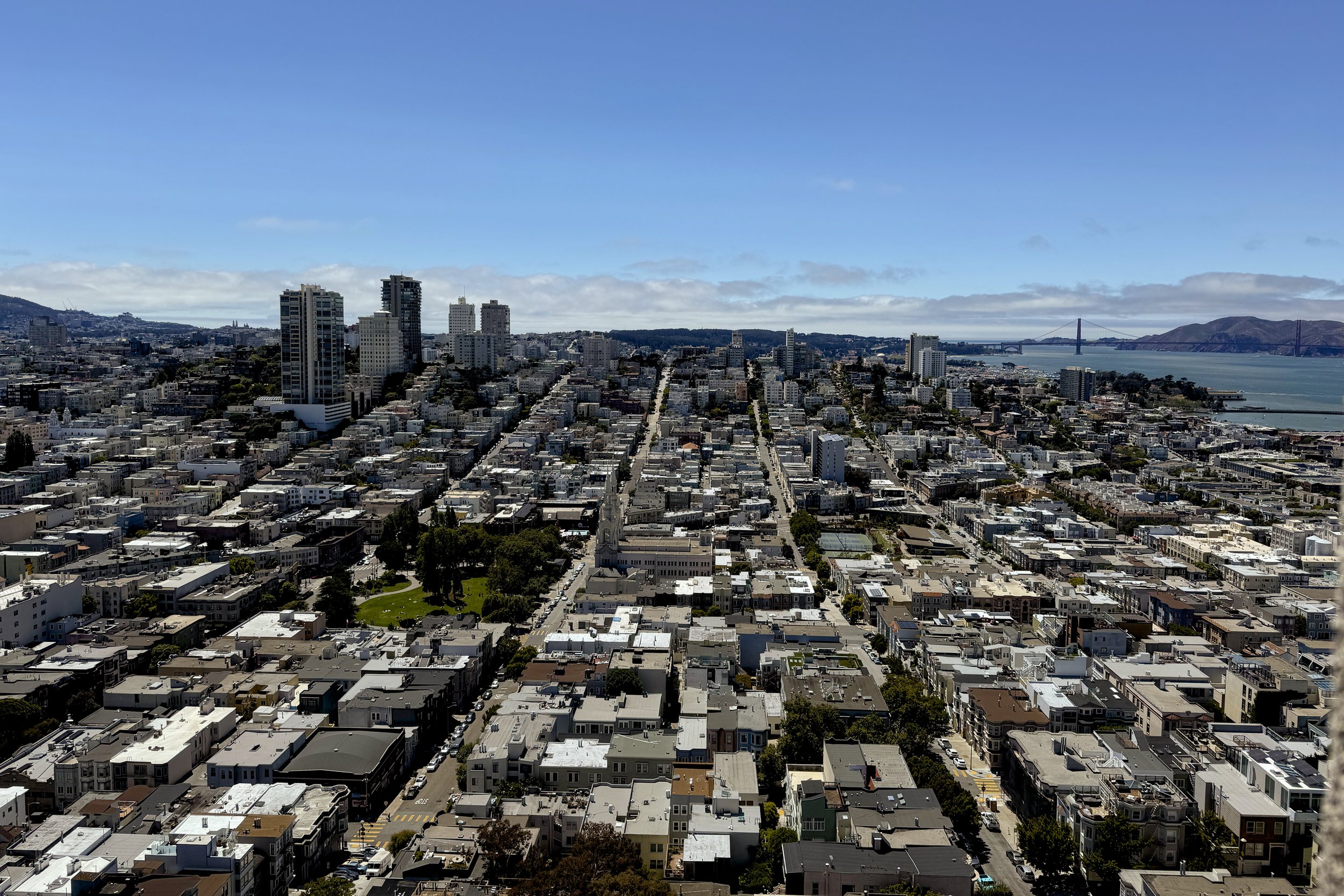 Looking towards Golden Gate Park, Golden Gate Bridge