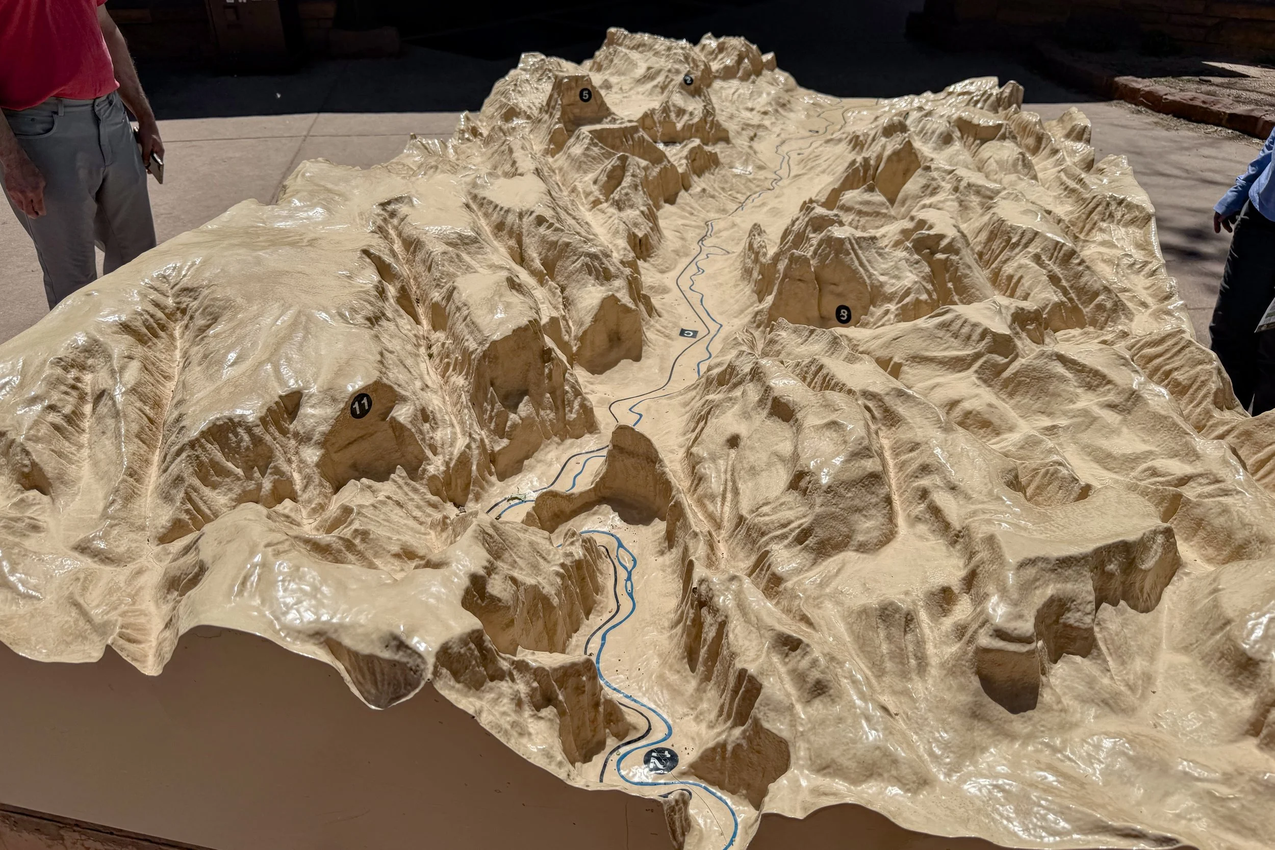 Zion relief map at Zion Canyon Visitor Center