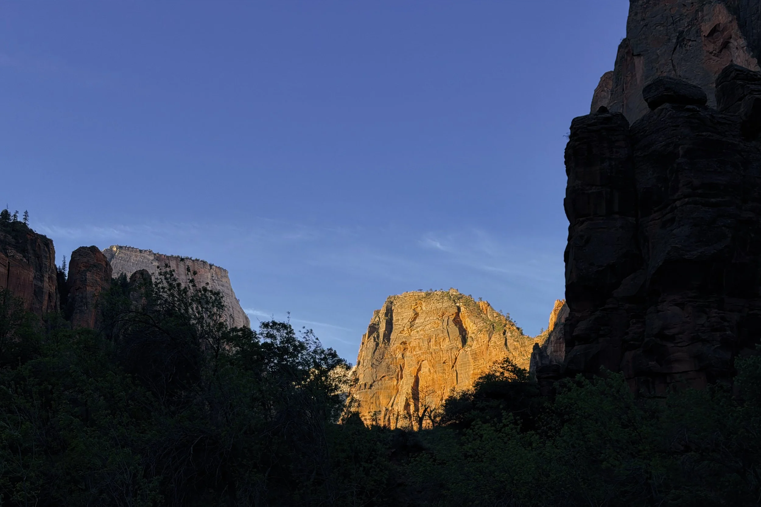 Looking down the canyon from Temple of Sinawava
