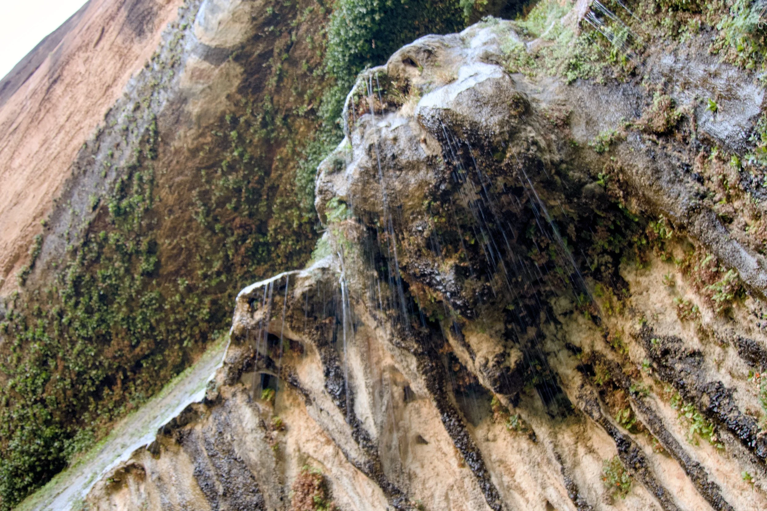 Water coming down from Weeping Rock